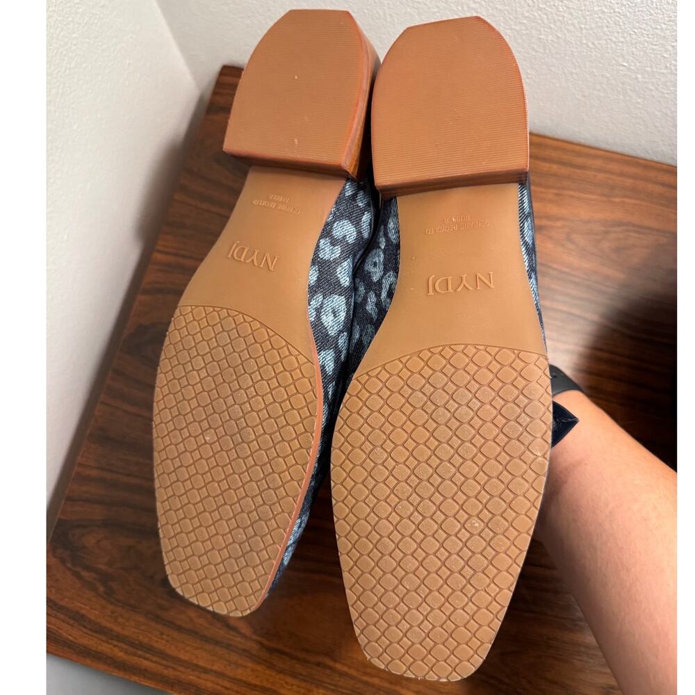 NWOT NYDJ Tillie Mule in Cheetah Denim Size 9 - Picture 3 of 6